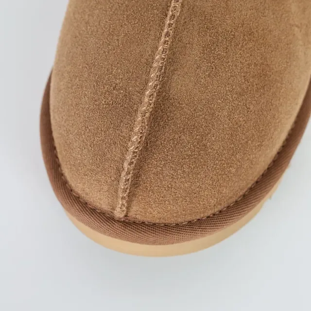 UGG Tasman ब्राउन बीज स्यूड अपर वूवन ट्रिम कॉलर कैजुअल जूते 5