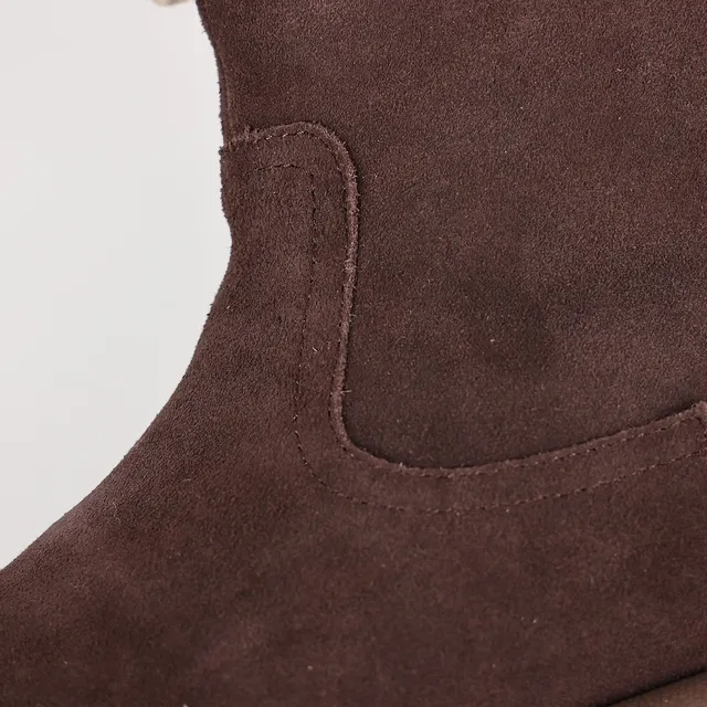 UGG Tasman Brown Suede Shearling Cuff Ankle Boots 6