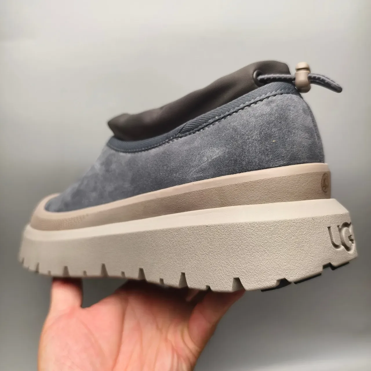 UGG Tasman Charcoal Gray Suede Slip-On Loafers 4