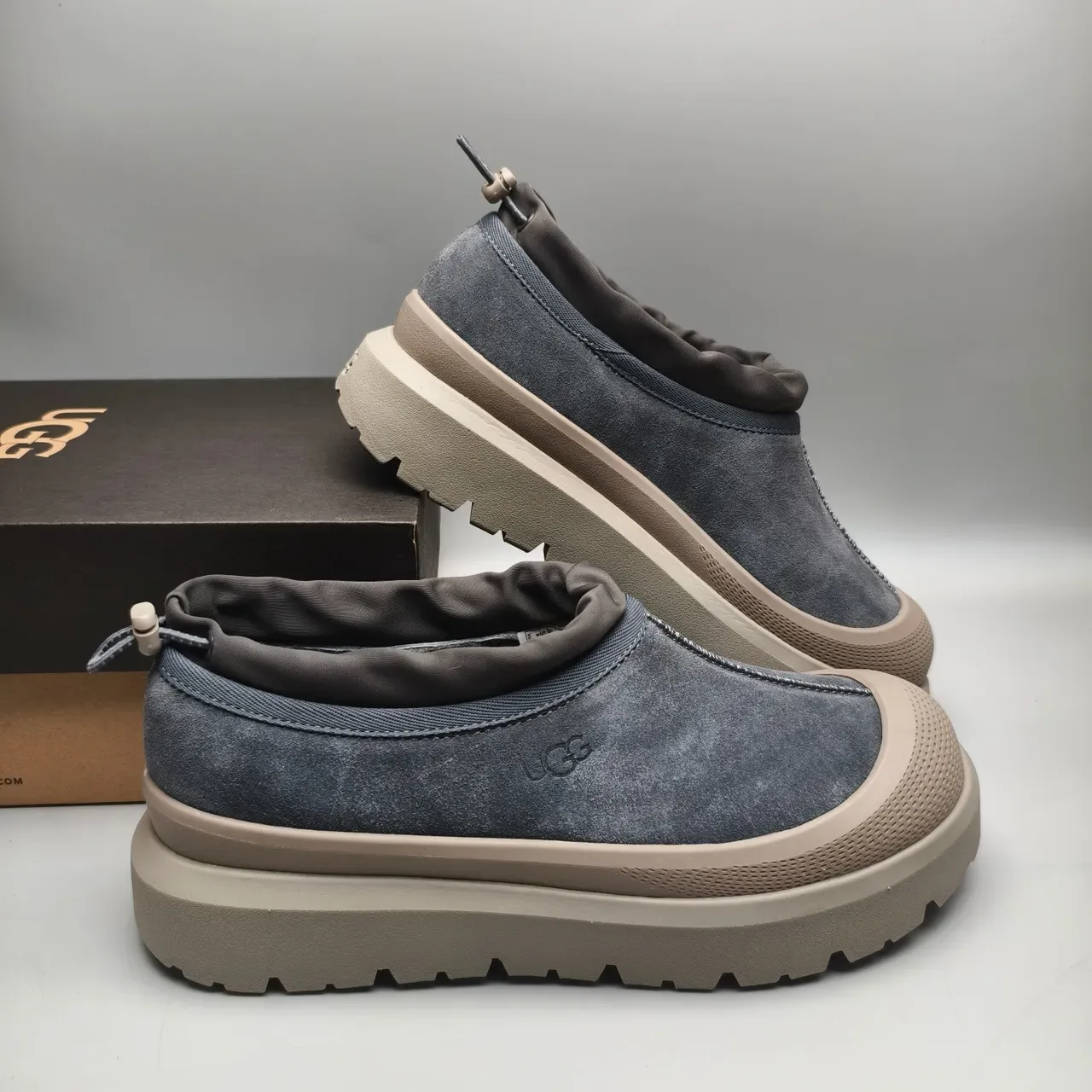 UGG Tasman Charcoal Gray Suede Slip-On Loafers 6