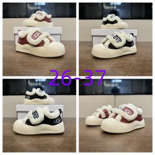 UGG Tasman 栗色和黑色羊毛衬里厚底运动鞋