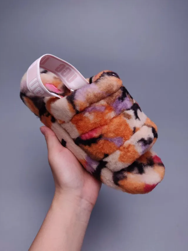 UGG Tasman Multicolor Tie-Dye Fuzzy Slipper 1