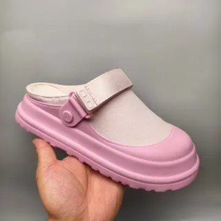 UGG Tasman Pink and Cream Clog