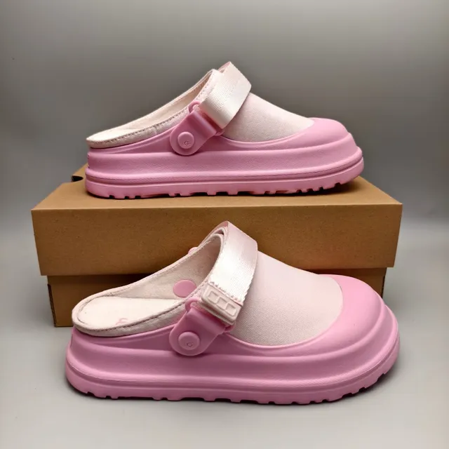 UGG Tasman Pink and Cream Clog 5