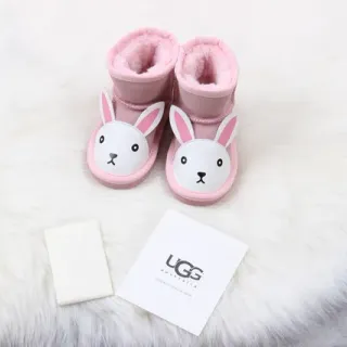 UGG Tasman 粉色兔脸雪靴