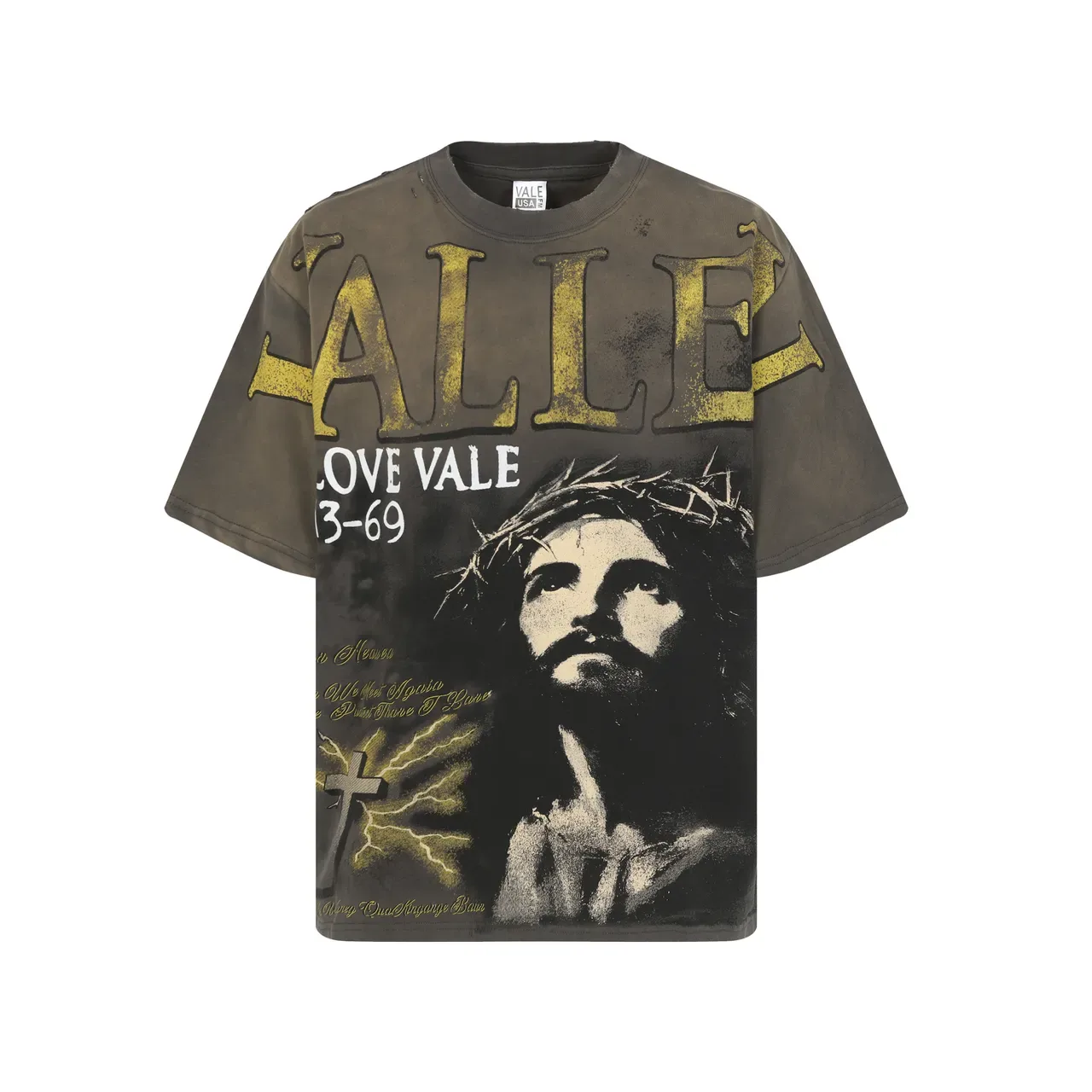 Vale Forever Distressed Graphic Print Oversized T-Shirt 2