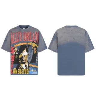 Vale Forever Oversized Graphic Print Distressed Wash T-Shirt