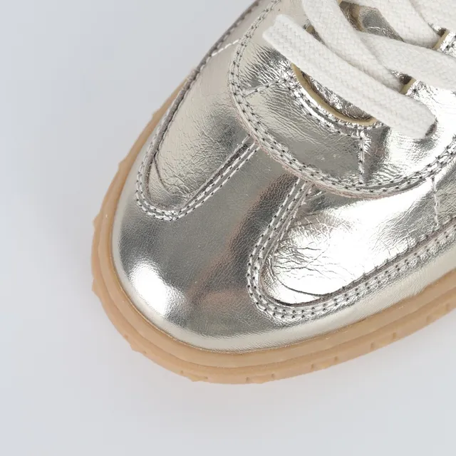 Valentino Garavani Metallic Silver and Cream Lifestyle Sneakers 5