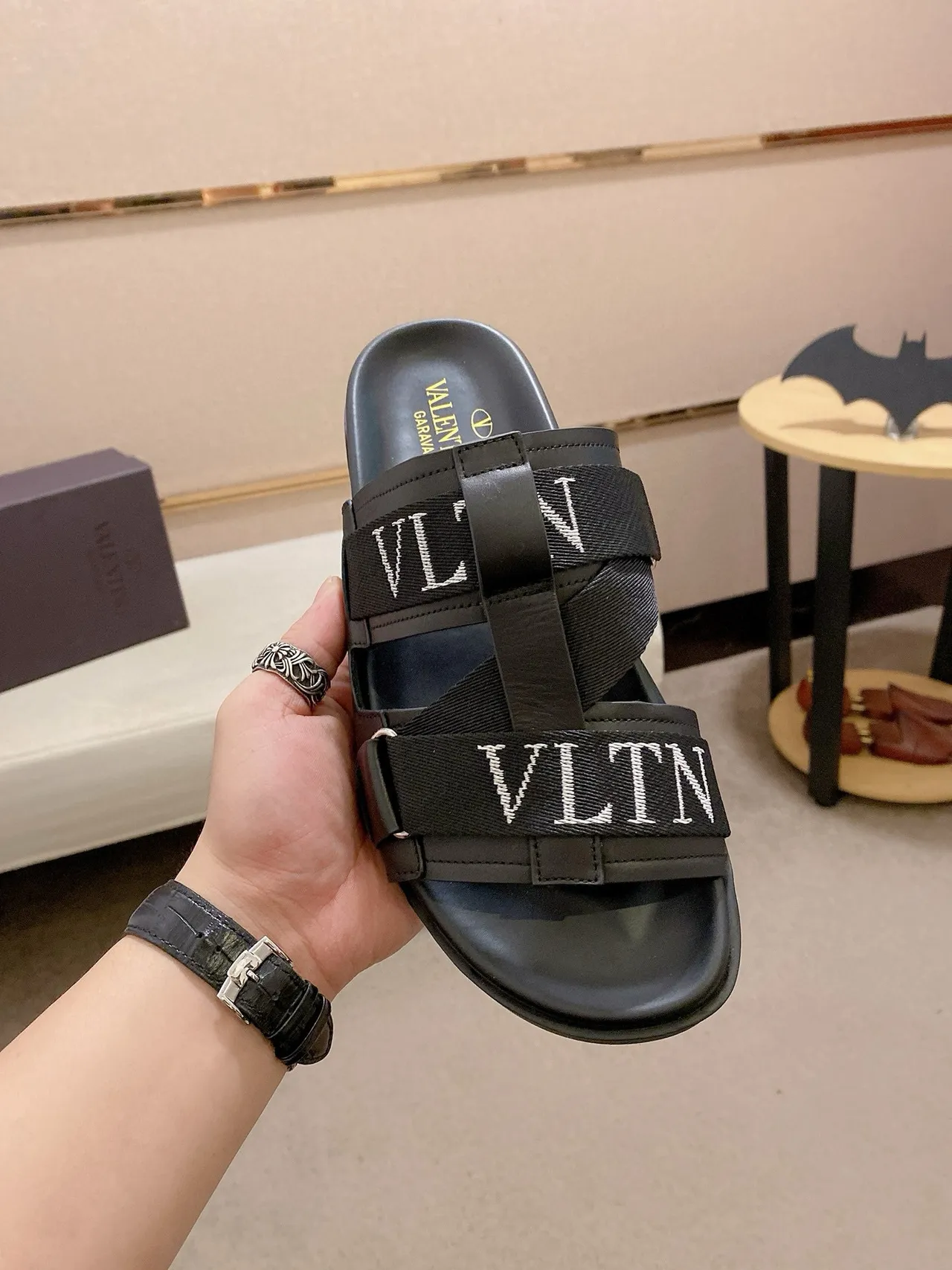 Valentino Garavani VLTN Slide Black Slippers 2