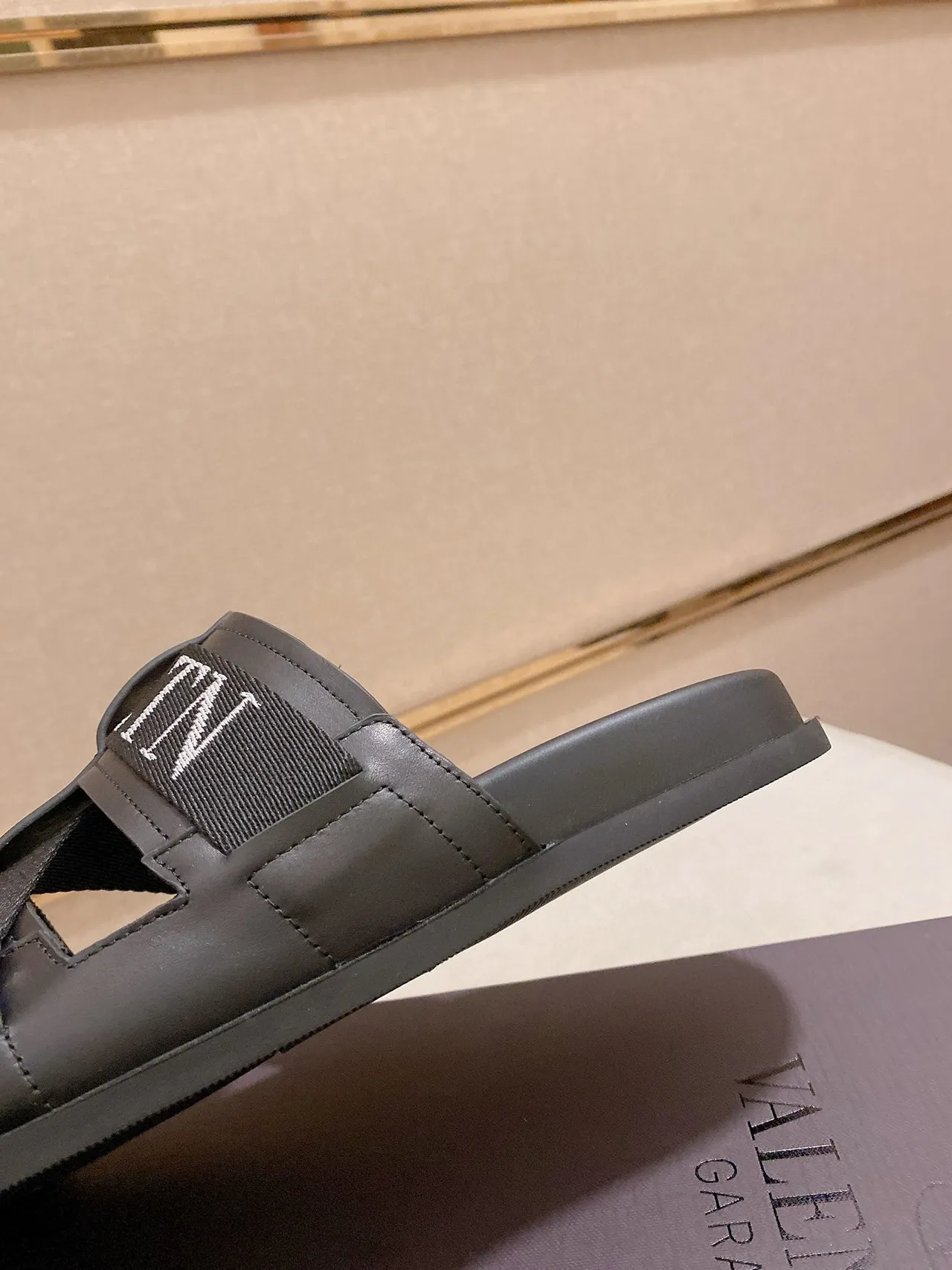 Valentino Garavani VLTN Slide Black Slippers 8
