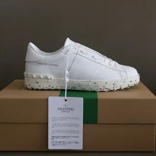 Valentino Tênis Lifestyle Aberto Branco com Sola Speckled