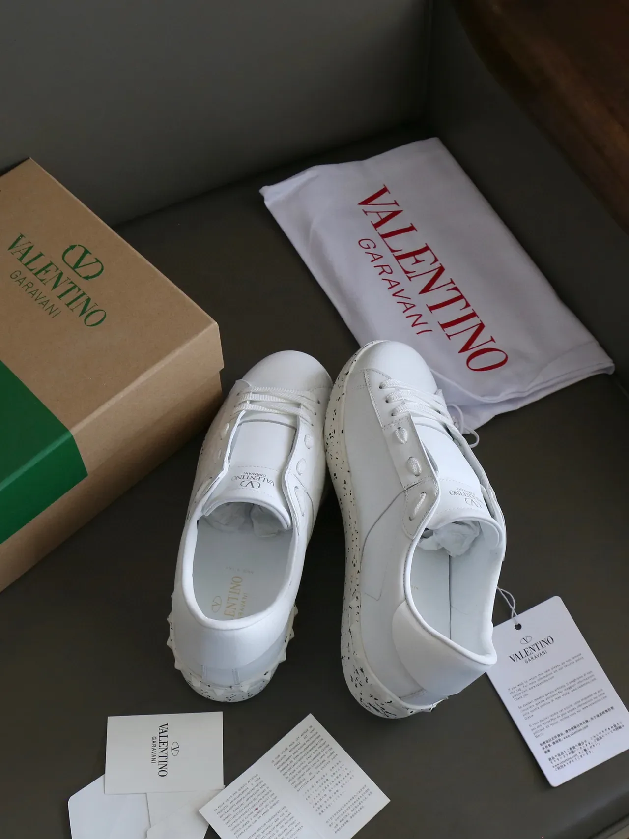 Valentino Open White Speckled Sole Lifestyle Sneakers 2