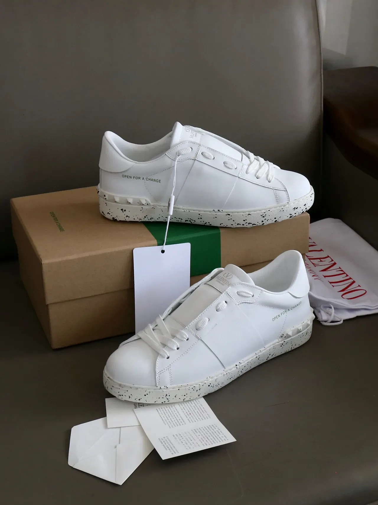 Valentino Open White Speckled Sole Lifestyle Sneakers 5