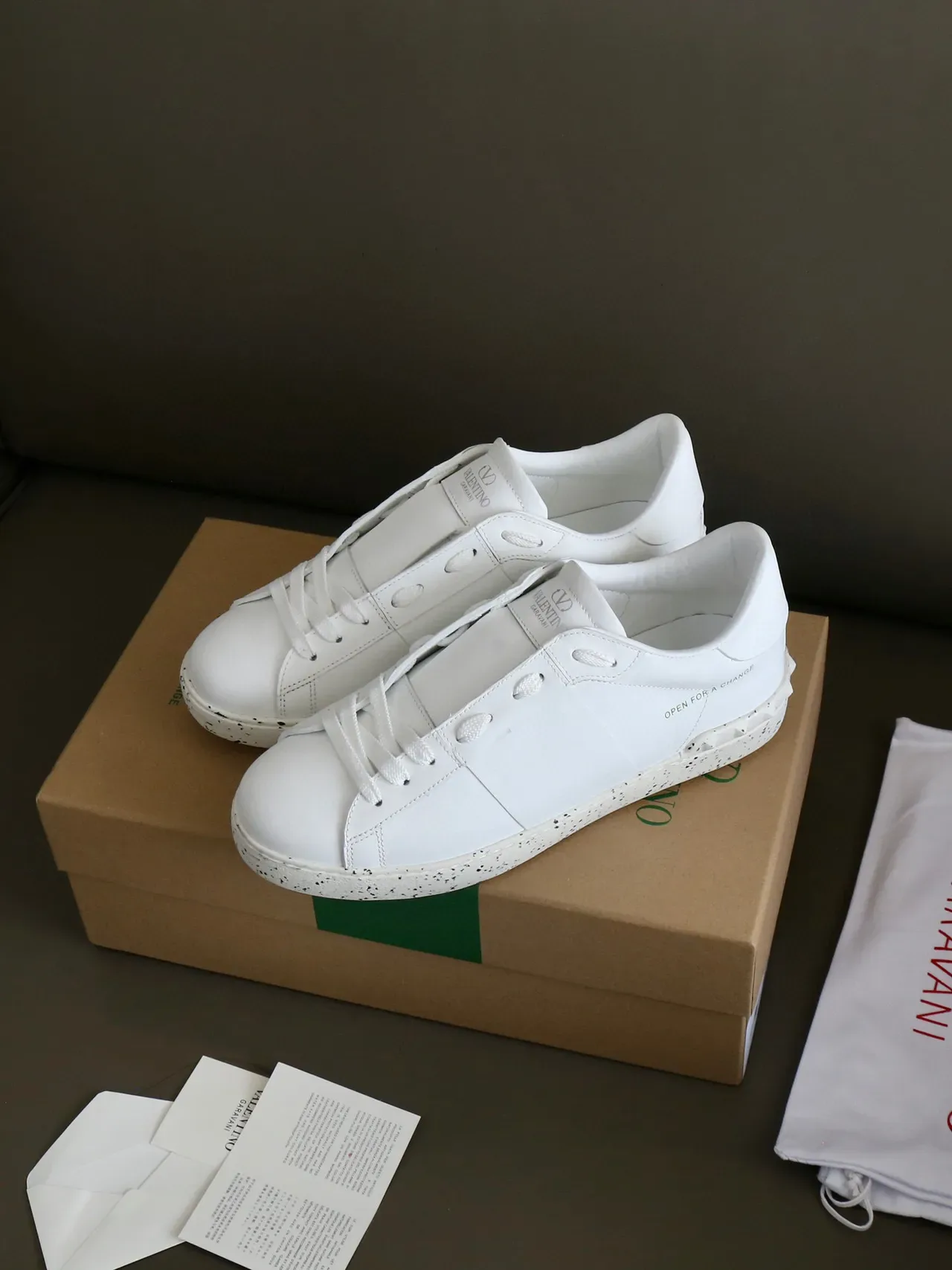 Valentino Open White Speckled Sole Lifestyle Sneakers 7