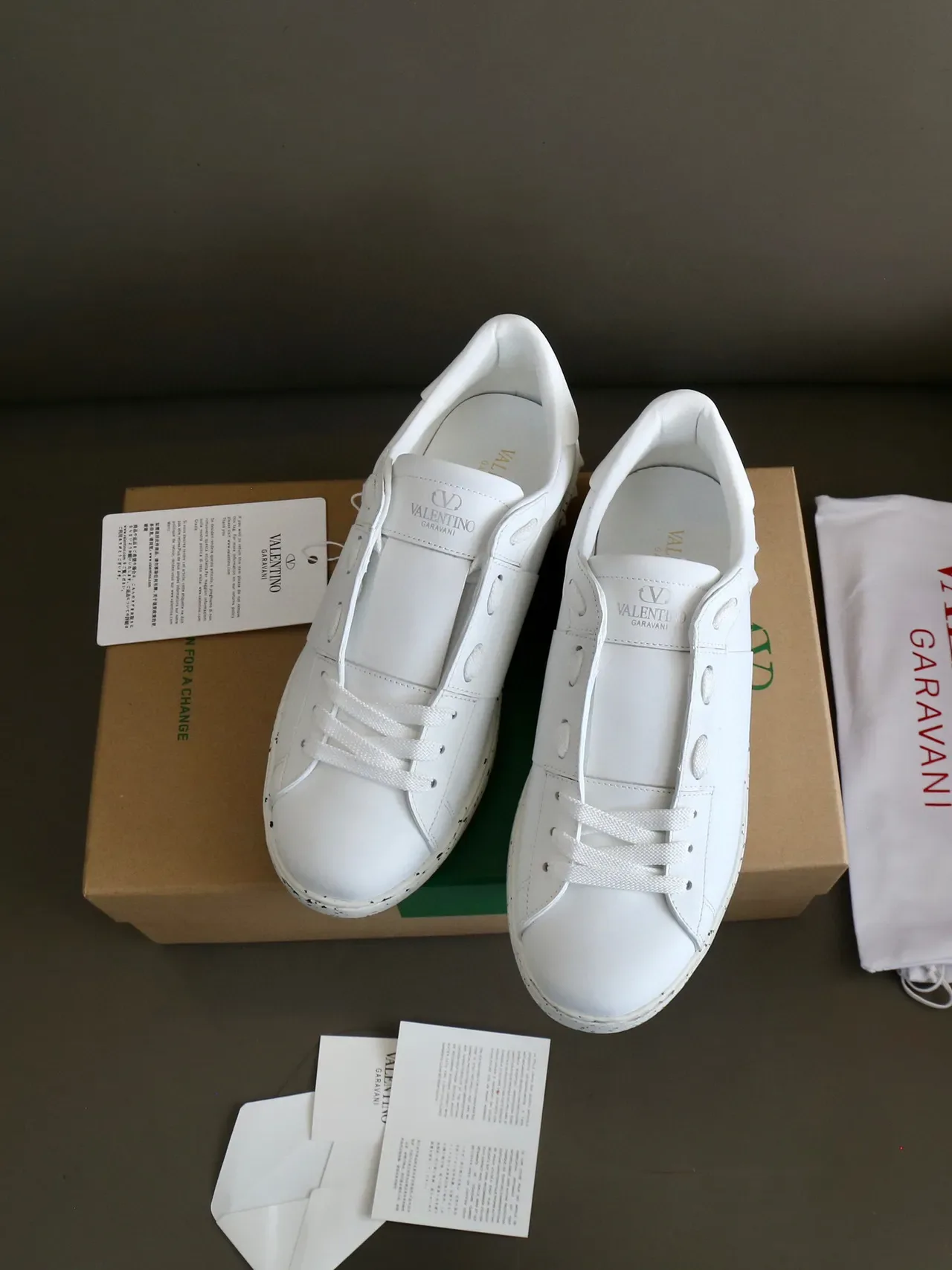 Valentino Open White Speckled Sole Lifestyle Sneakers 9