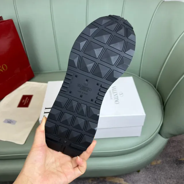Valentino Runner zapatillas lifestyle negras con panel de encaje VLOGO 2