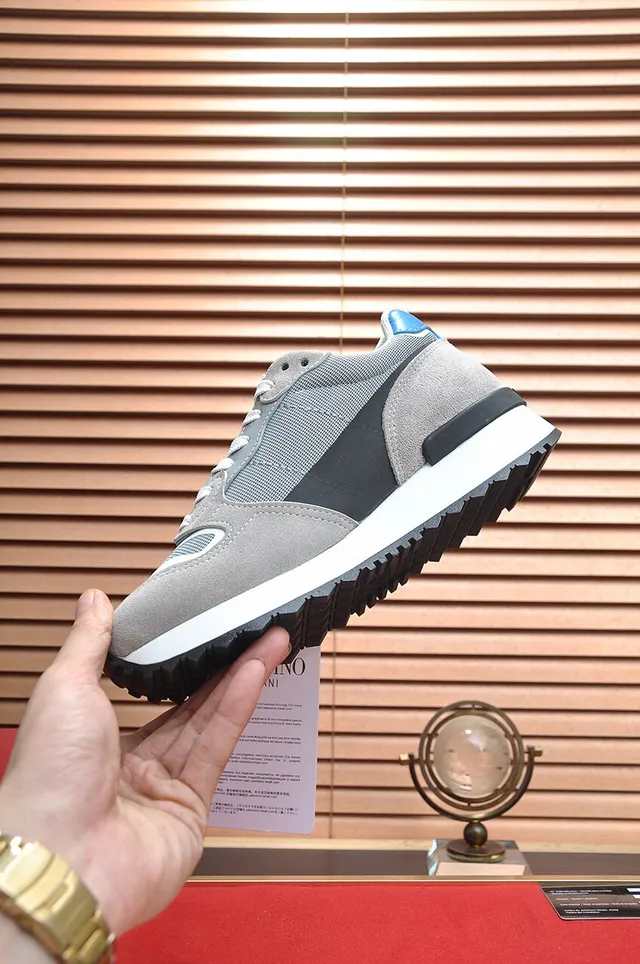 Valentino VLogo Sneaker Gray Navy White Lifestyle Sneakers 5