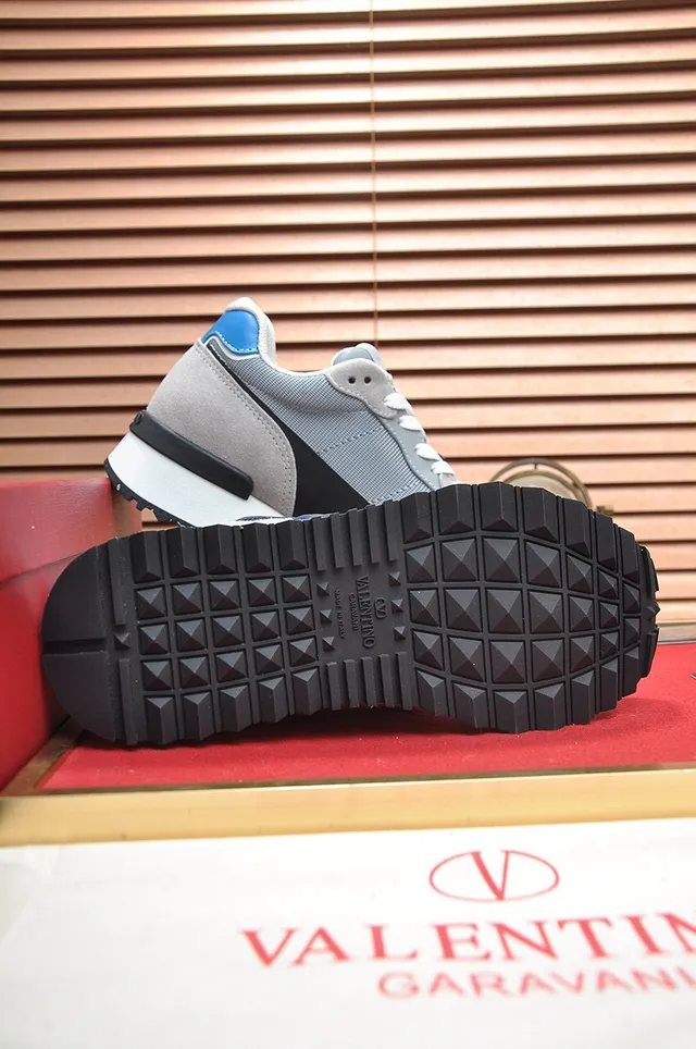 Valentino VLogo Sneaker Gray Navy White Lifestyle Sneakers 7