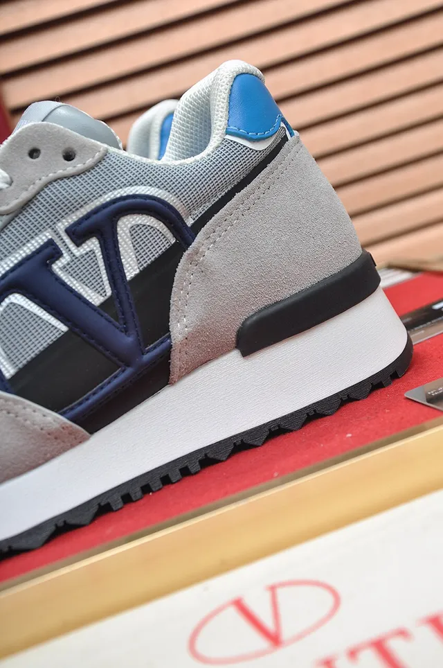 Valentino VLogo Sneaker Gray Navy White Lifestyle Sneakers 9
