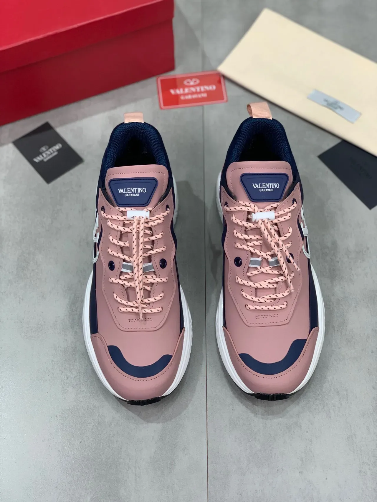 Valentino VLTN Chunky Sneaker Pink and Navy Chunky Sneakers 8