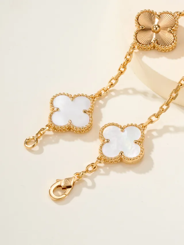 Van Cleef & Arpels Alhambra Cinco Motivos Oro y Madreperla Pulsera 6
