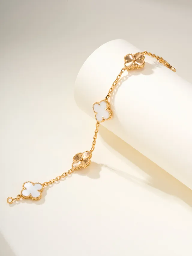 Van Cleef & Arpels Alhambra Cinco Motivos Oro y Madreperla Pulsera 8