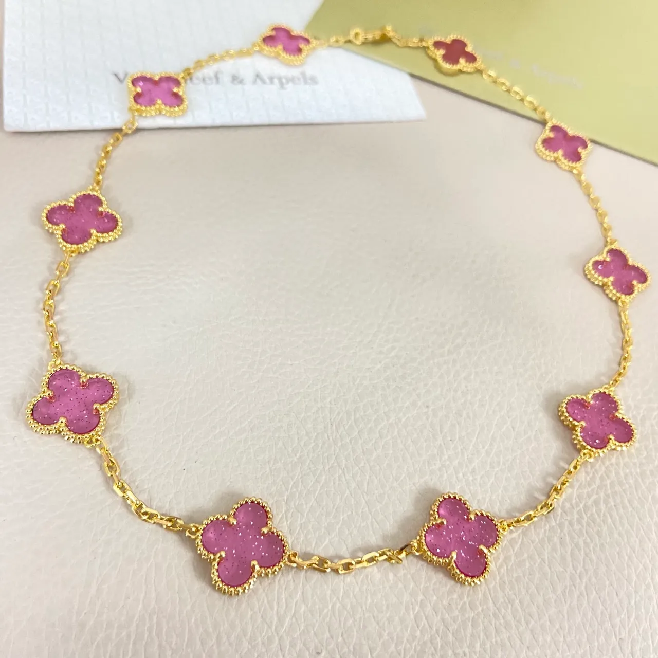 Van Cleef & Arpels Alhambra Sept motifs Drúzy rose Bracelet en or 4