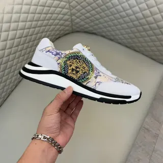 Versace Corrente de reação Medusa Impressão barroca Tênis lifestyle