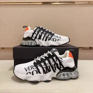 Versace Chain Reaction 白色 黑色 橙色 厚底运动鞋