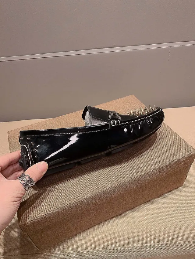 Versace Medusa Loafer Black Glossy Patent Leather Loafers 9