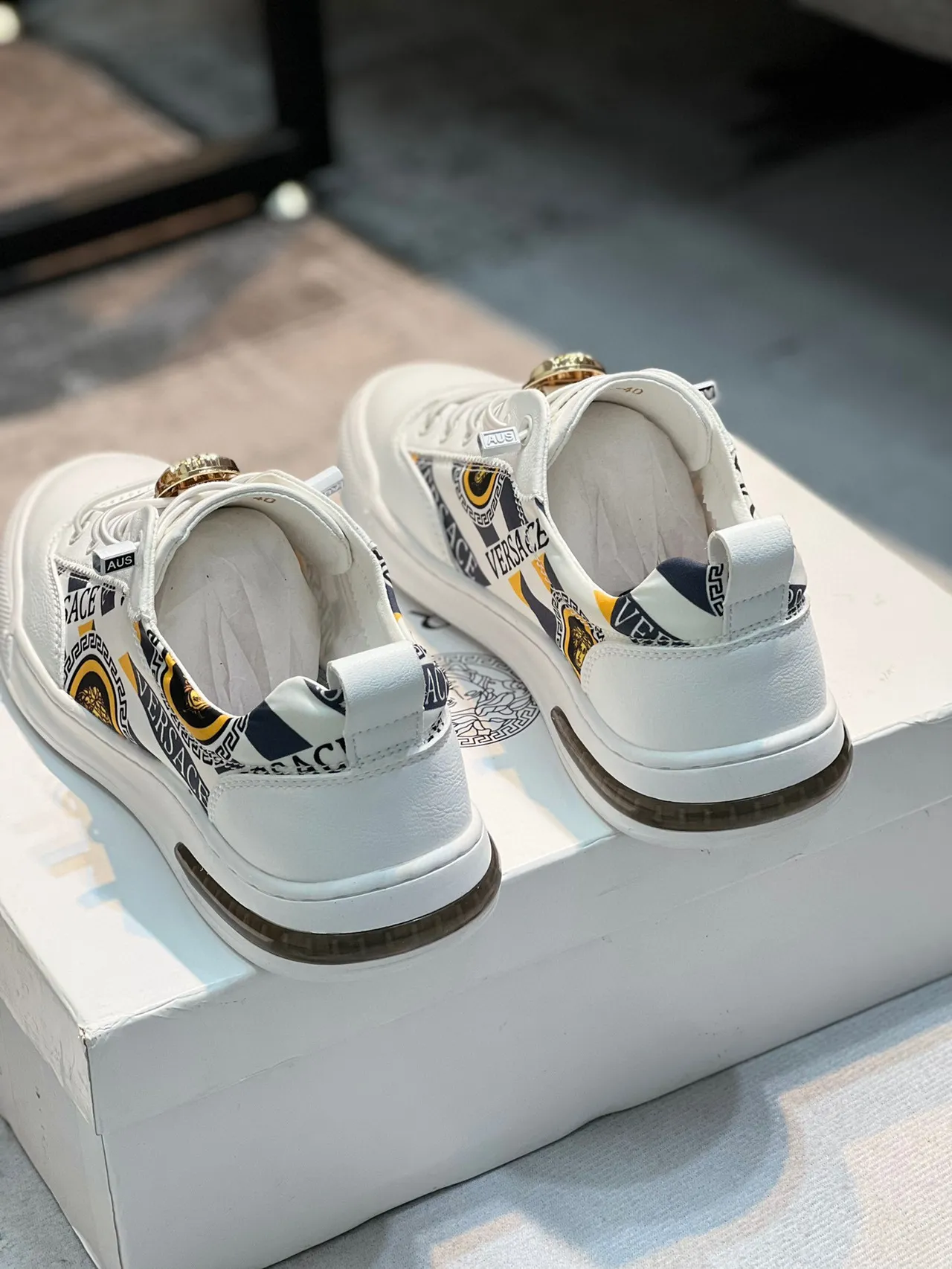 Versace Odissea White Greca Pattern Lifestyle Sneakers 2