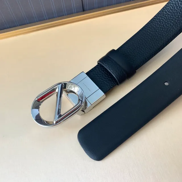 Zegna Preto Prateado Polido D-Ring Buckle Texturizado Keeper Tab Cinto de Couro 6