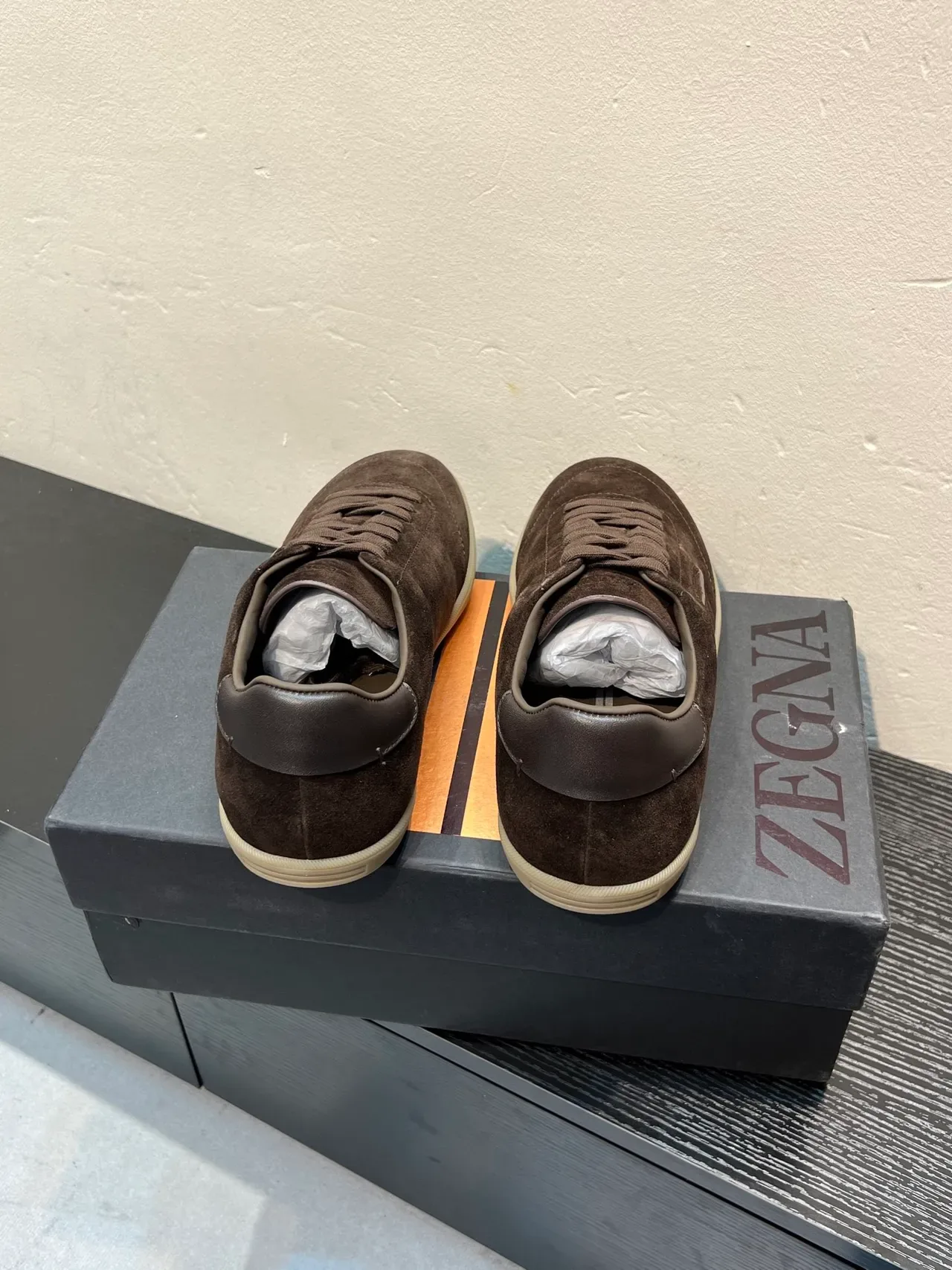 Zegna Brown Suede Low-Top Lifestyle Sneakers 6