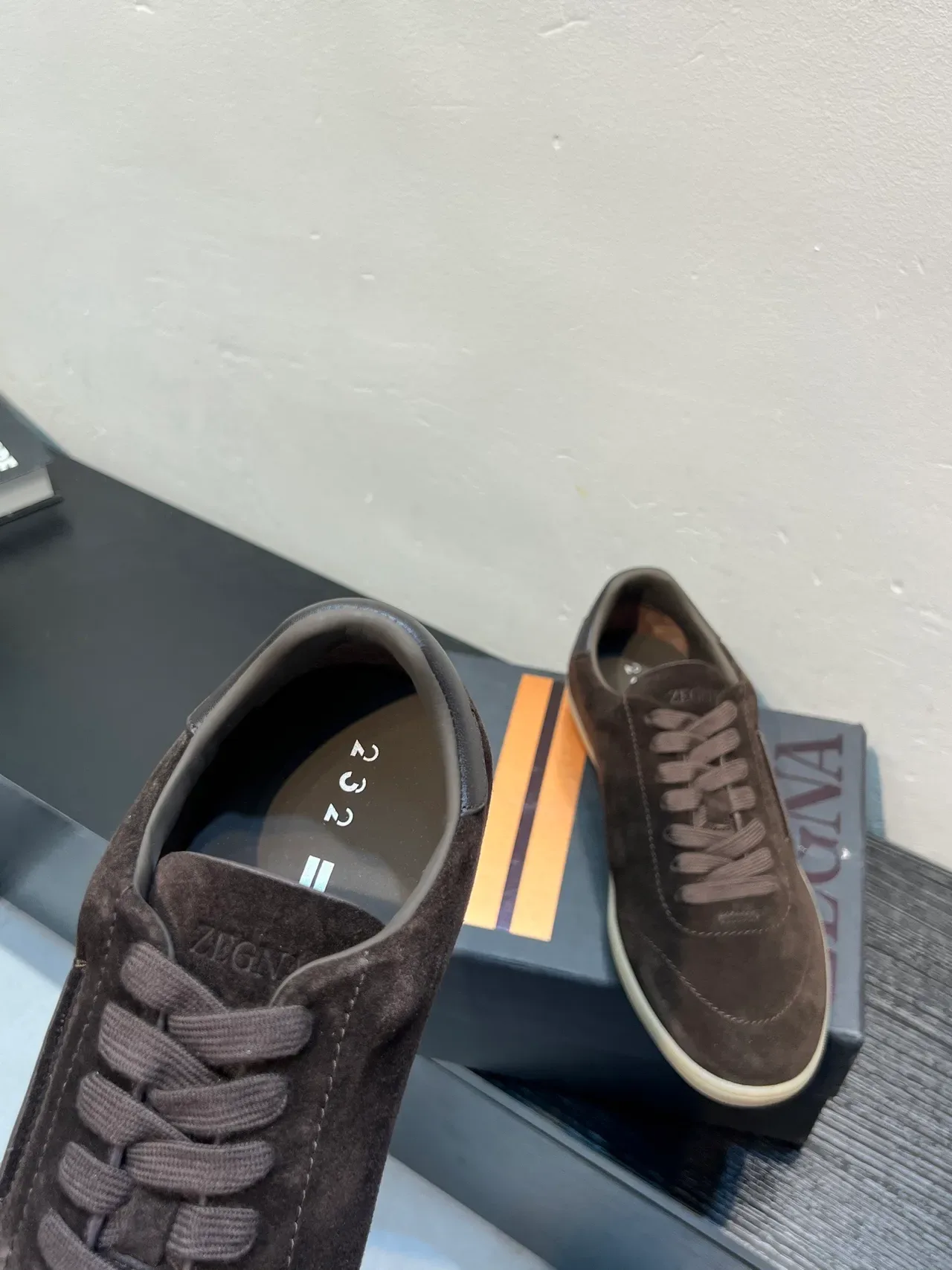Zegna Brown Suede Low-Top Lifestyle Sneakers 7