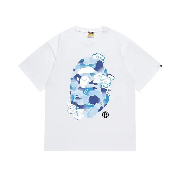 T-shirt noir A Bathing Ape ABC Camo motif nuage 7