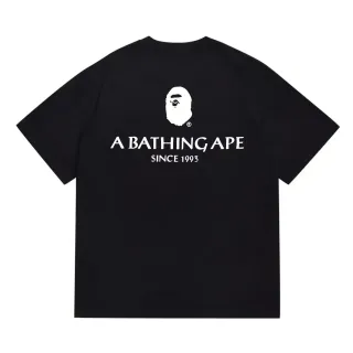 تي شيرت أسود A Bathing Ape Since 1993 بطباعة جرافيك على الظهر