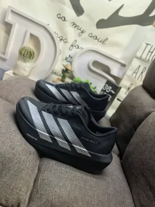 Adidas Adizero Evo SL 2 Black Silver حذاء أسلوب حياة 7