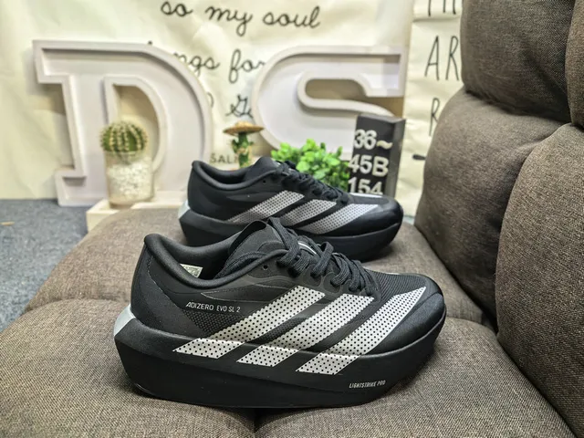 Adidas Adizero Evo SL 2 Blanc Noir Chaussures de course 11