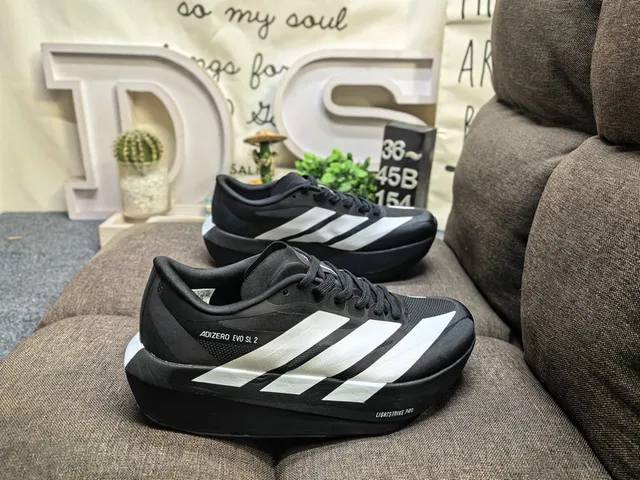 Adidas Adizero Evo SL 2 Blanc Noir Chaussures de course 21