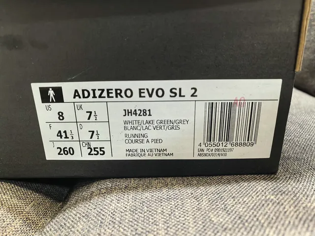 Adidas Adizero Evo SL 2 Blanco Verde Gris zapatos de correr 2