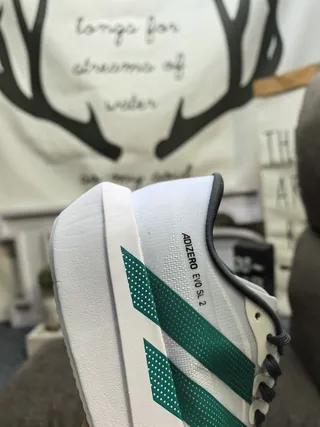 Adidas Adizero Evo SL 2 Blanco Verde Gris zapatos de correr 3