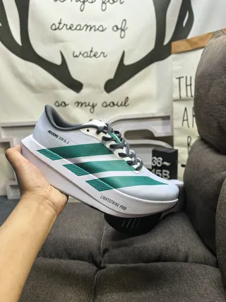 Adidas Adizero Evo SL 2 Blanco Verde Gris zapatos de correr 5