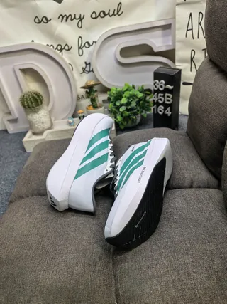 Adidas Adizero Evo SL 2 Blanco Verde Gris zapatos de correr 6