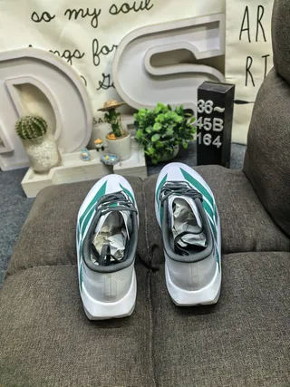 Adidas Adizero Evo SL 2 Blanco Verde Gris zapatos de correr 8