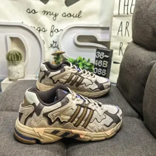 Adidas بيج بني كبير منحوت وسطي موجي تراكب حذاء رياضي نمط حياة