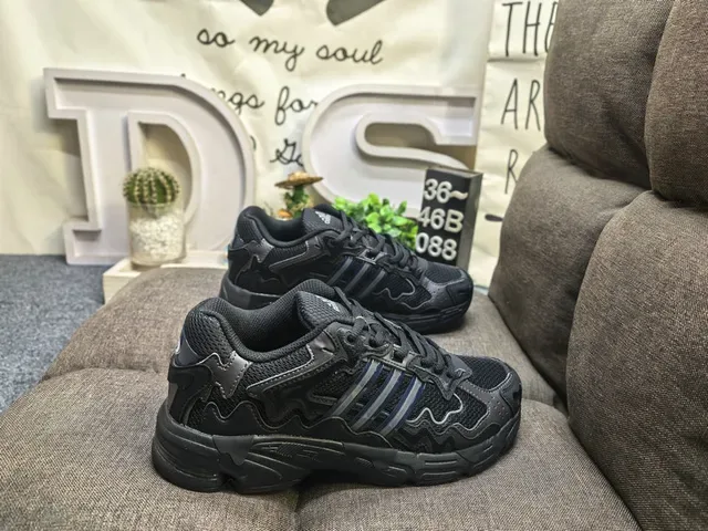 Adidas بيج بني كبير منحوت وسطي موجي تراكب حذاء رياضي نمط حياة 11