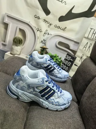 Adidas بيج بني كبير منحوت وسطي موجي تراكب حذاء رياضي نمط حياة 19