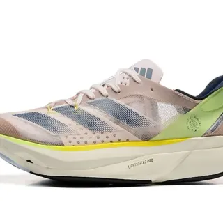 Adidas बेज ग्रीन सांस लेने योग्य मेश ऊपरी हल्का रेसिंग सिल्हूट रनिंग जूते