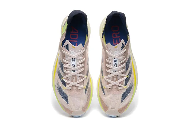 Adidas Beige Verde Respirável Malha Superior Leve Silhueta de Corrida Tênis de Corrida 2