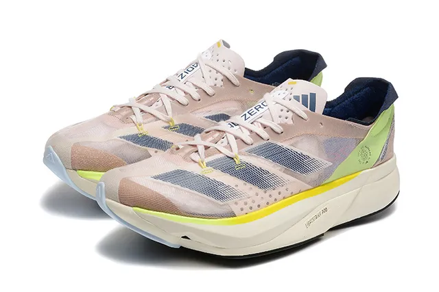 Adidas Beige Verde Respirável Malha Superior Leve Silhueta de Corrida Tênis de Corrida 4